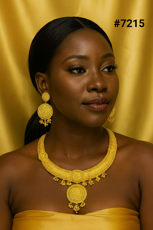 Gold Plated Short Necklace 1 Gram Gold Plated Jewellery PMJ Model No :  7215