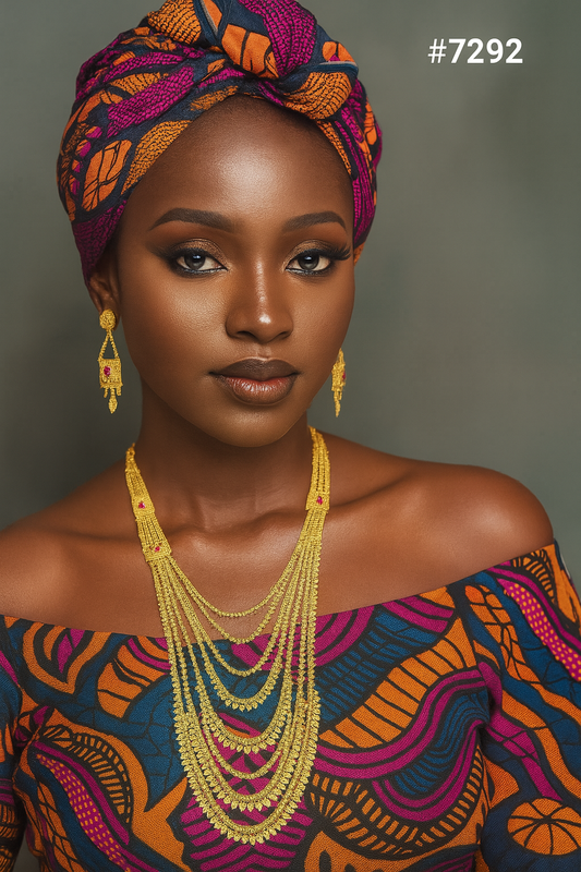 Gold Plated LONG NECKLACE 1 Gram Gold Plated Jewellery PMJ Model No : 7292