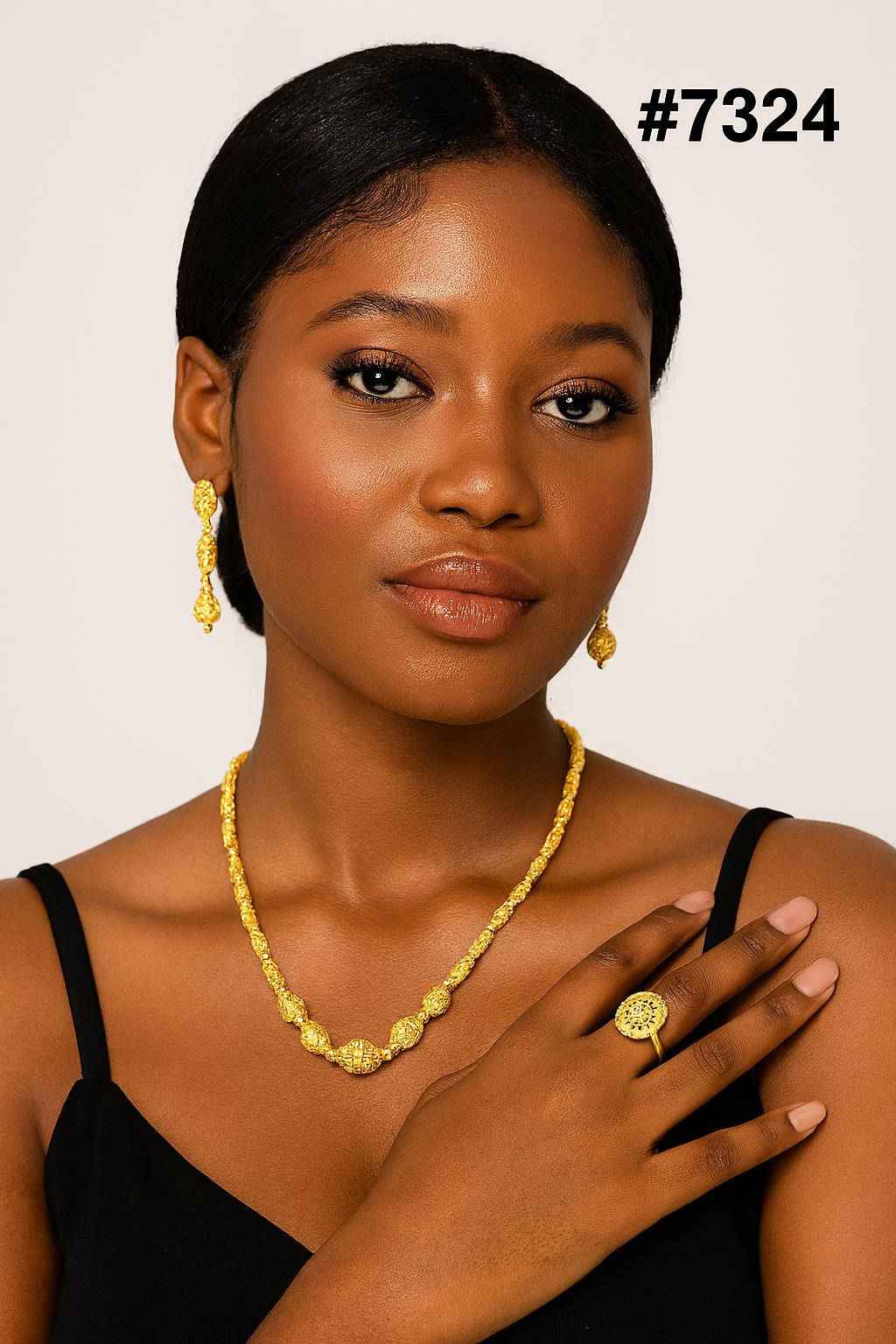 Gold Plated LONG NECKLACE 1 Gram Gold Plated Jewellery PMJ Model No : 7324