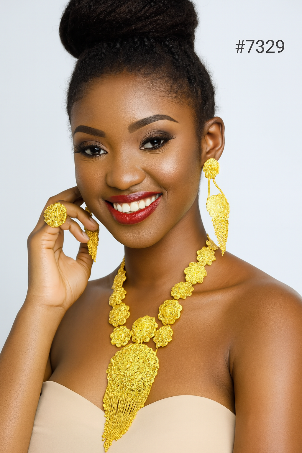 Gold Plated LONG NECKLACE 1 Gram Gold Plated Jewellery PMJ Model No : 7329