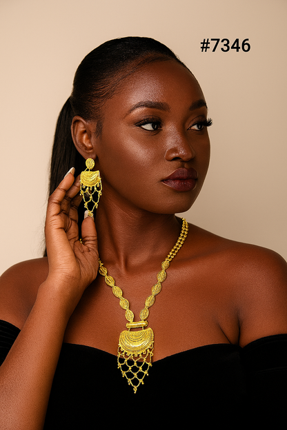 Gold Plated LONG NECKLACE 1 Gram Gold Plated Jewellery PMJ Model No : 7346
