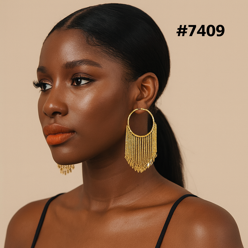 Gold Plated EARRING 1 Gram Gold Plated Jewellery PMJ Model No : 7409