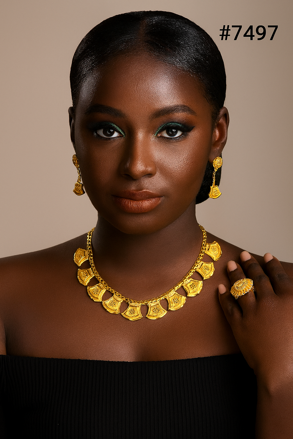 Gold Plated Short Necklace 1 Gram Gold Plated Jewellery PMJ Model No : 7497