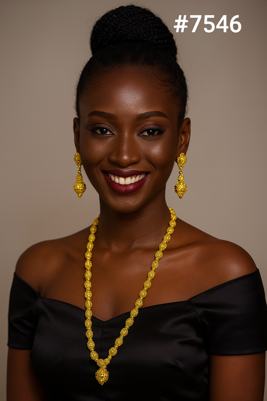 Gold Plated LONG NECKLACE 1 Gram Gold Plated Jewellery PMJ Model No : 7546