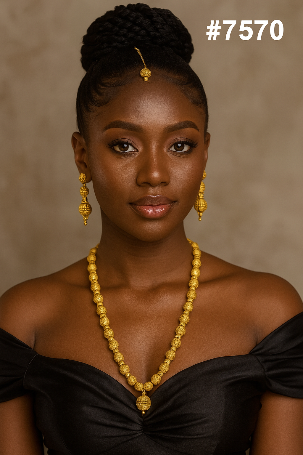 Gold Plated LONG NECKLACE 1 Gram Gold Plated Jewellery PMJ Model No : 7570