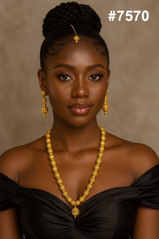 Gold Plated LONG NECKLACE 1 Gram Gold Plated Jewellery PMJ Model No : 7570