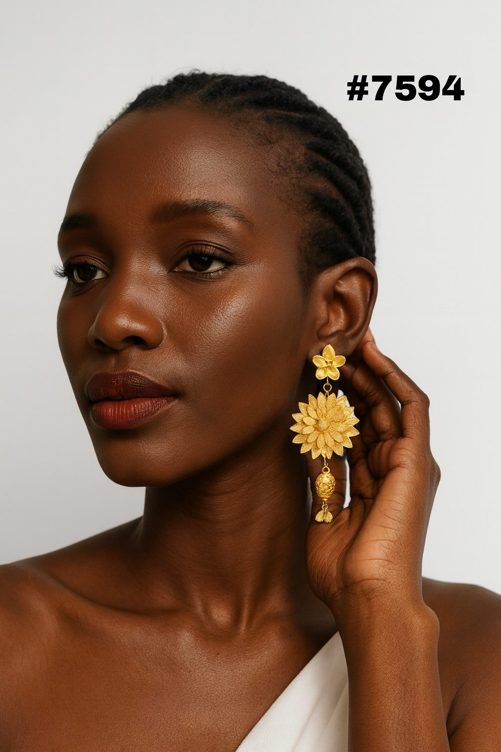 Gold Plated Designer Earrings, PMJ Model No:7594