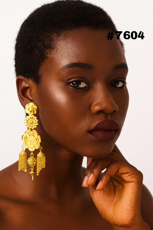 Gold Plated Jewellery, Earrings PMJ Model No : 7604