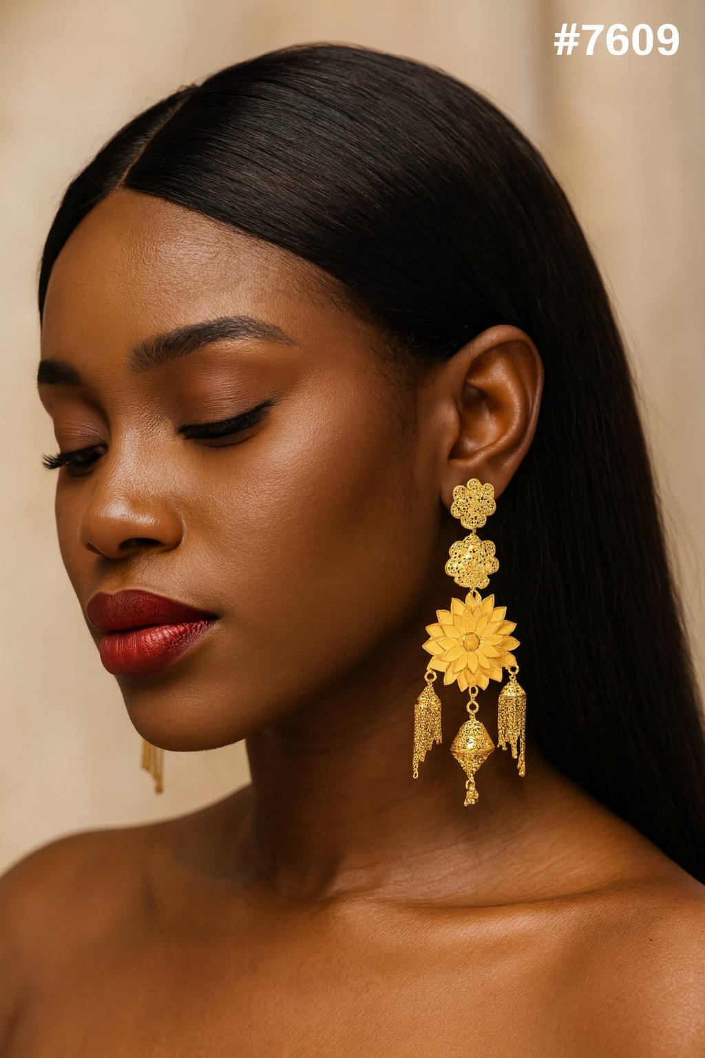 Gold Plated Jewellery, Earrings PMJ Model No : 7609