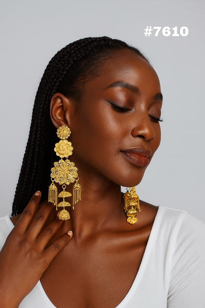 Gold Plated Jewellery, Earrings PMJ Model No : 7610