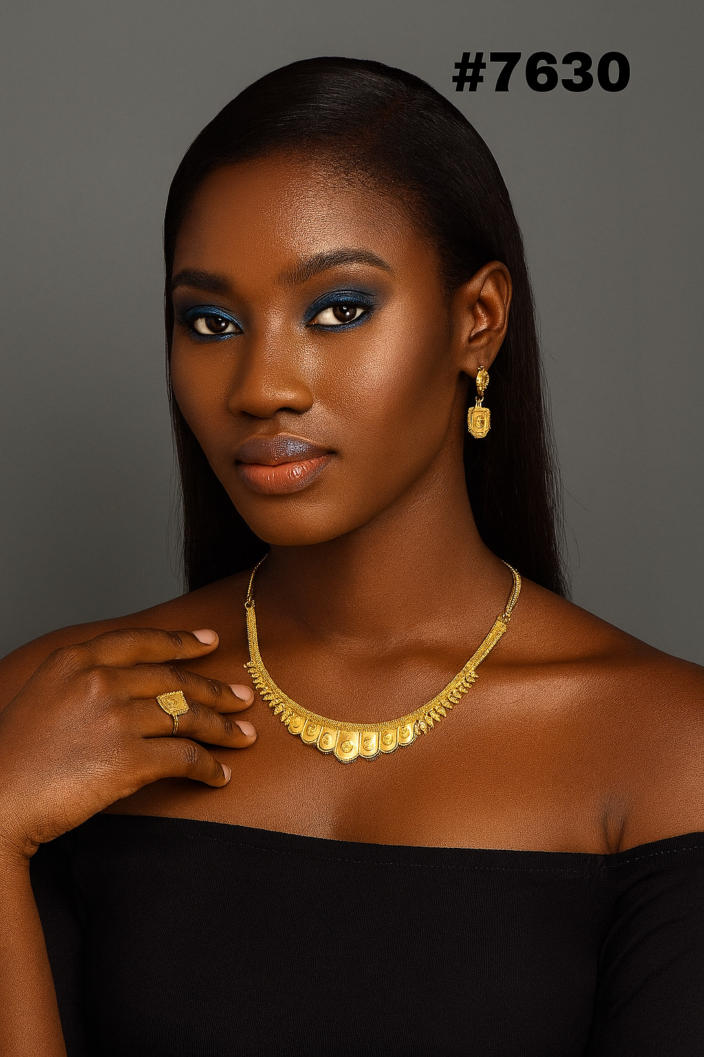 Gold Plated Short Necklace 1 Gram Gold Plated Jewellery PMJ Model No : 7630