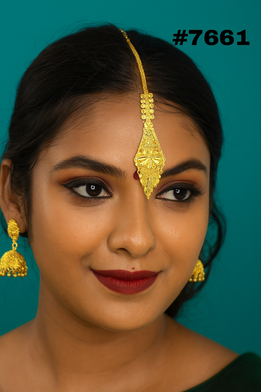 Gold Plated Maang Tika, PMJ Model No: 7661