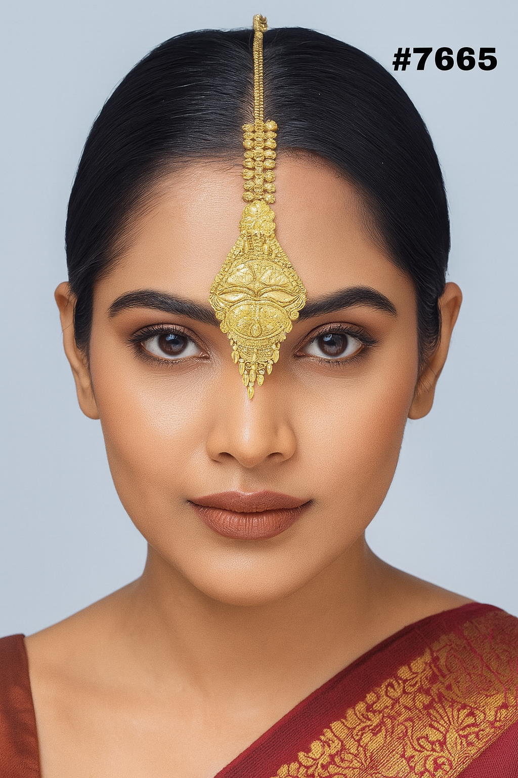 Gold Plated Maang Tika, PMJ Model No: 7665