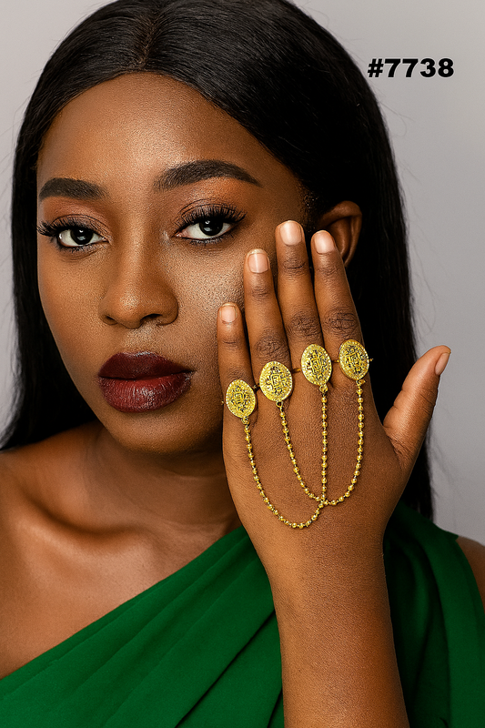 Gold Plated Finger Rings 1 Gram Gold Plated Jewellery PMJ Model No : 7738