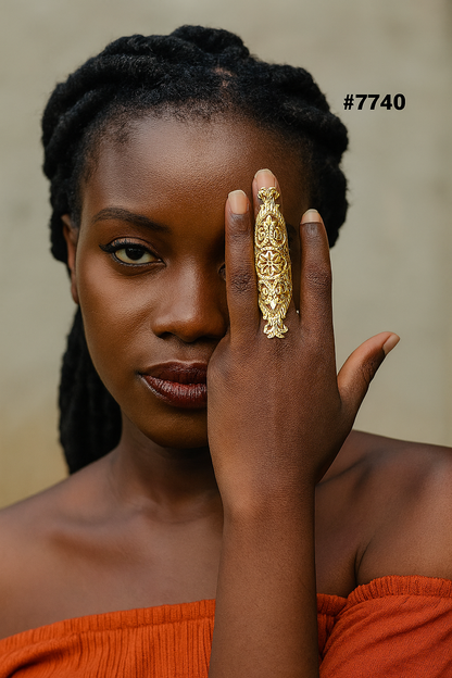 Gold Plated Finger Ring 1 Gram Gold Plated Jewellery PMJ Model No : 7740