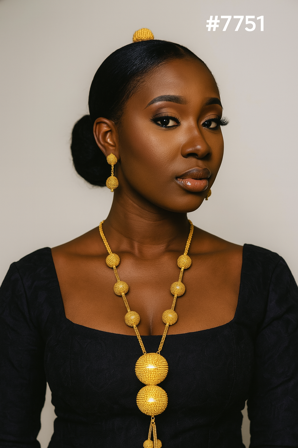 Gold Plated LONG NECKLACE 1 Gram Gold Plated Jewellery PMJ Model No : 7751