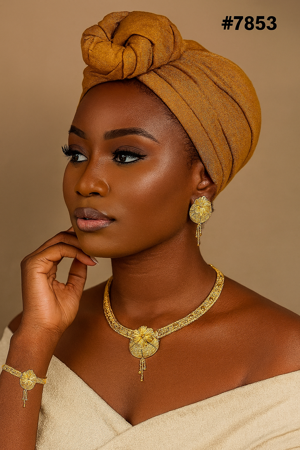 Gold Plated Short Necklace 5 Gram Gold Plated Jewellery PMJ Model No : 7853