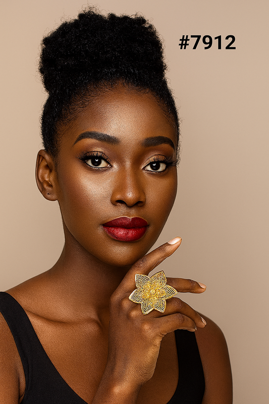 Gold Plated Finger Ring 5 Gram Gold Plated Jewellery PMJ Model No : 7912