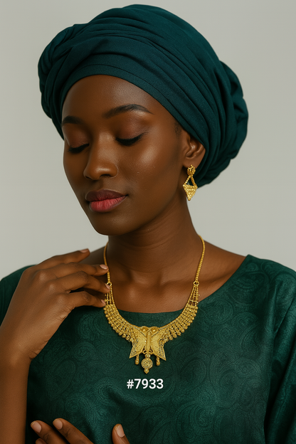 Gold Plated Short Necklace 5 Gram Gold Plated Jewellery PMJ Model No : 7933