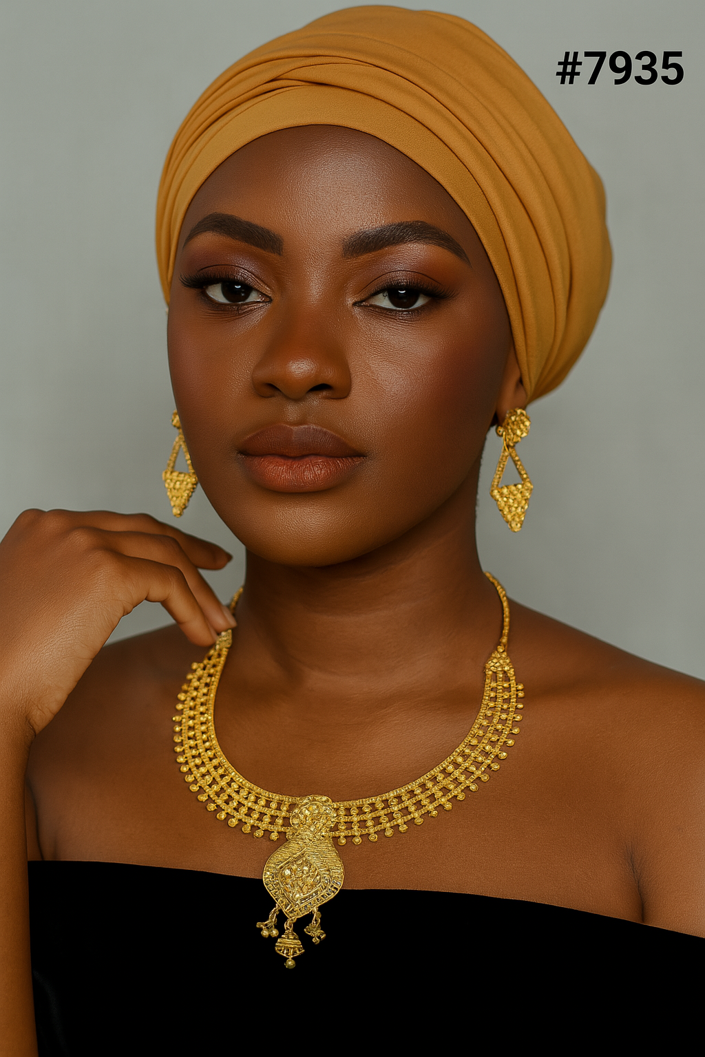 Gold Plated Short Necklace 5 Gram Gold Plated Jewellery PMJ Model No : 7935