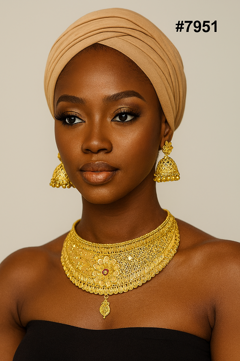 Gold Plated LONG NECKLACE 5 Gram Gold Plated Jewellery PMJ Model No : 7951