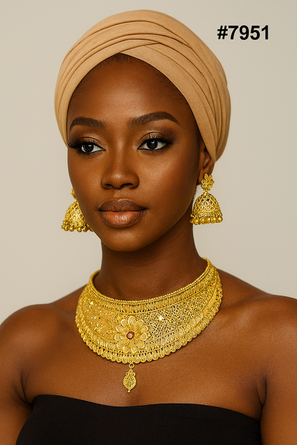 Gold Plated LONG NECKLACE 5 Gram Gold Plated Jewellery PMJ Model No : 7951