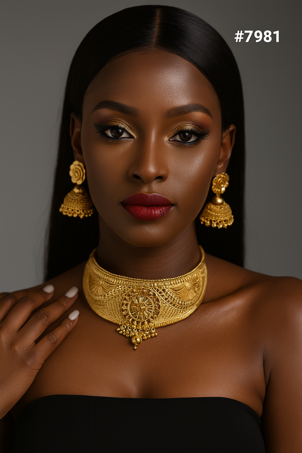 Gold Plated LONG NECKLACE 5 Gram Gold Plated Jewellery PMJ Model No : 7981