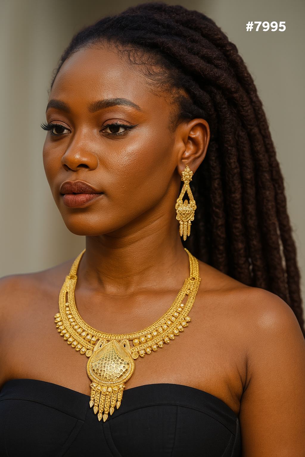 Gold Plated Short NECKLACE 5 Gram Gold Plated Jewellery PMJ Model No : 7995