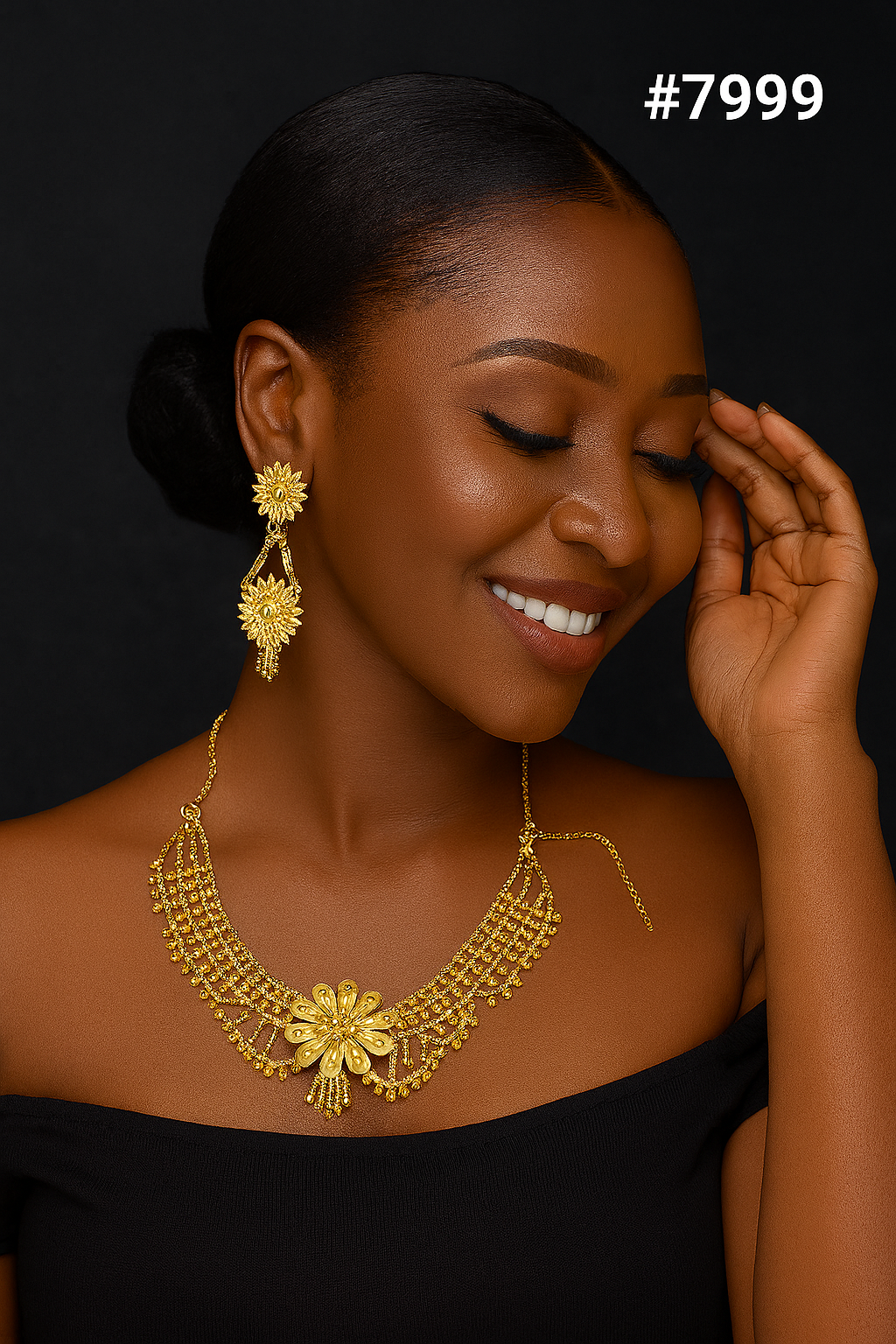 Gold Plated Short NECKLACE 5 Gram Gold Plated Jewellery PMJ Model No : 7999