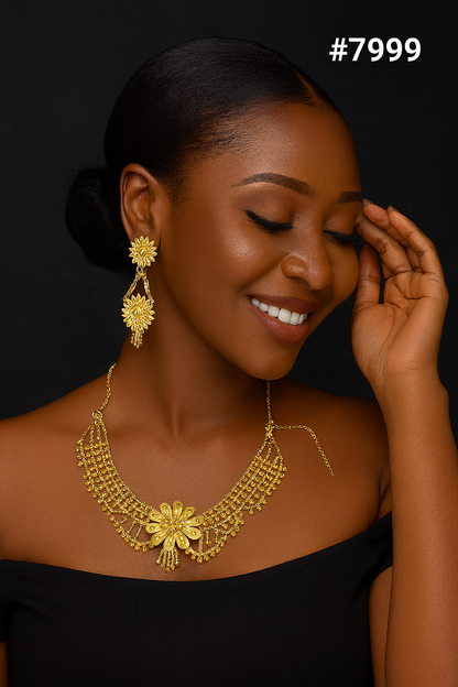 Gold Plated Short NECKLACE 5 Gram Gold Plated Jewellery PMJ Model No : 7999