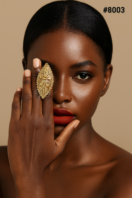 Gold Plated Finger Ring 5 Gram Gold Plated Jewellery PMJ Model No : 8003