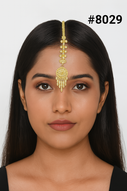 Gold Plated Maang Tika 5 Gram Gold Plated Jewellery PMJ Model No : 8029