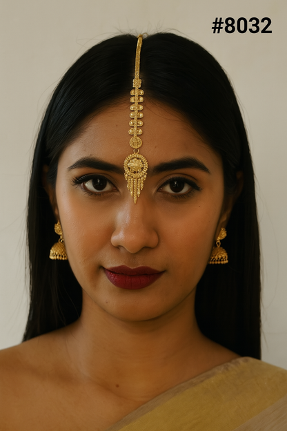 Gold Plated Maang Tika 5 Gram Gold Plated Jewellery PMJ Model No : 8032