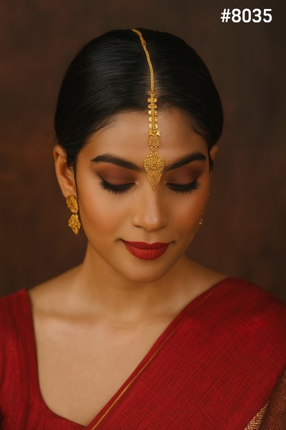 Gold Plated Maang Tika 5 Gram Gold Plated Jewellery PMJ Model No : 8035