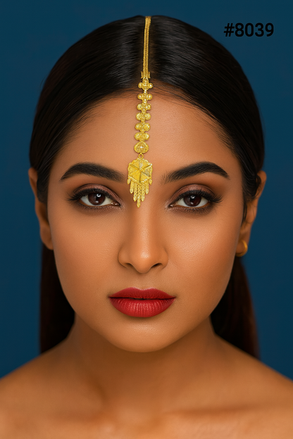 Gold Plated Maang Tika 5 Gram Gold Plated Jewellery PMJ Model No : 8039
