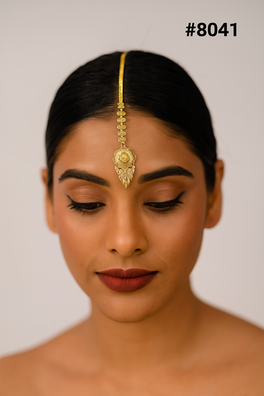 Gold Plated Maang Tika 5 Gram Gold Plated Jewellery PMJ Model No : 8041