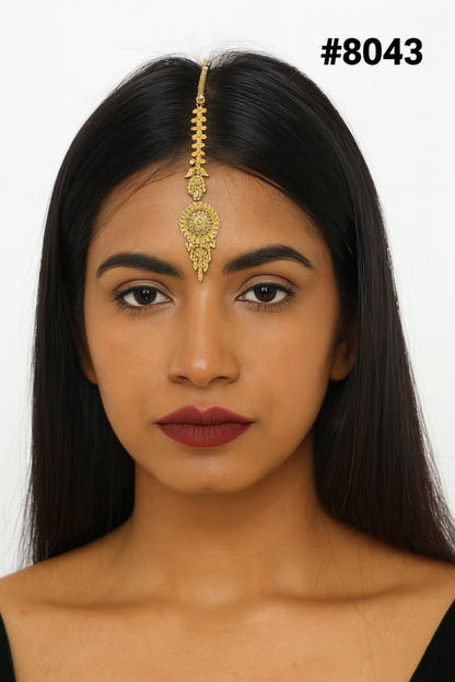 Gold Plated Maang Tika 5 Gram Gold Plated Jewellery PMJ Model No : 8043