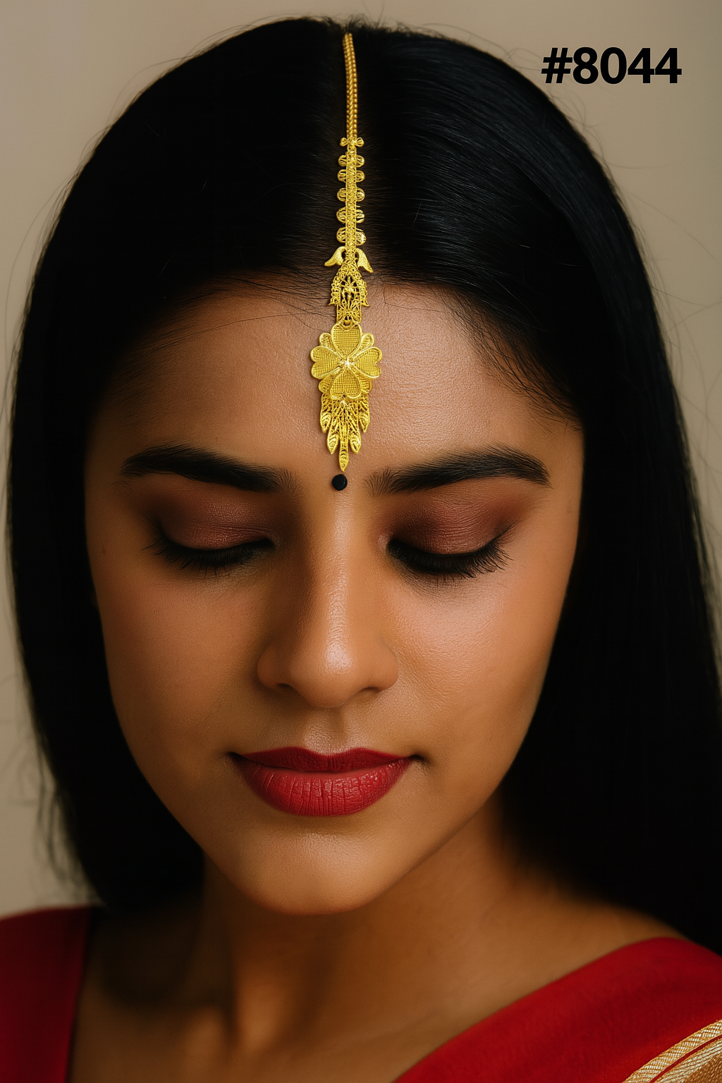 Gold Plated Maang Tika 5 Gram Gold Plated Jewellery PMJ Model No : 8044
