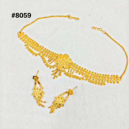 Gold Plated Short NECKLACE 5 Gram Gold Plated Jewellery PMJ Model No : 8059