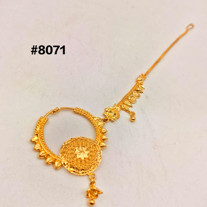 Gold Plated Nose Ring 1 Gram Gold Plated Jewellery PMJ Model No : 8071