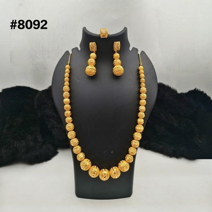 Gold Plated Long NECKLACE 5 Gram Gold Plated Jewellery PMJ Model No : 8092