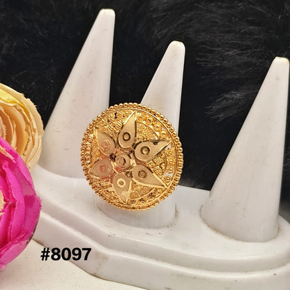 Gold Plated Finger Ring 5 Gram Gold Plated Jewellery PMJ Model No : 8097