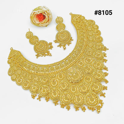 Gold Plated Short NECKLACE 5 Gram Gold Plated Jewellery PMJ Model No : 8105