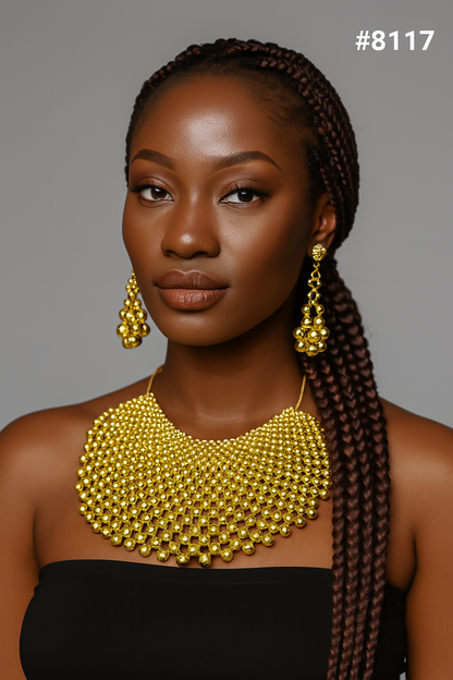 Gold Plated Short NECKLACE 5 Gram Gold Plated Jewellery PMJ Model No :  8117