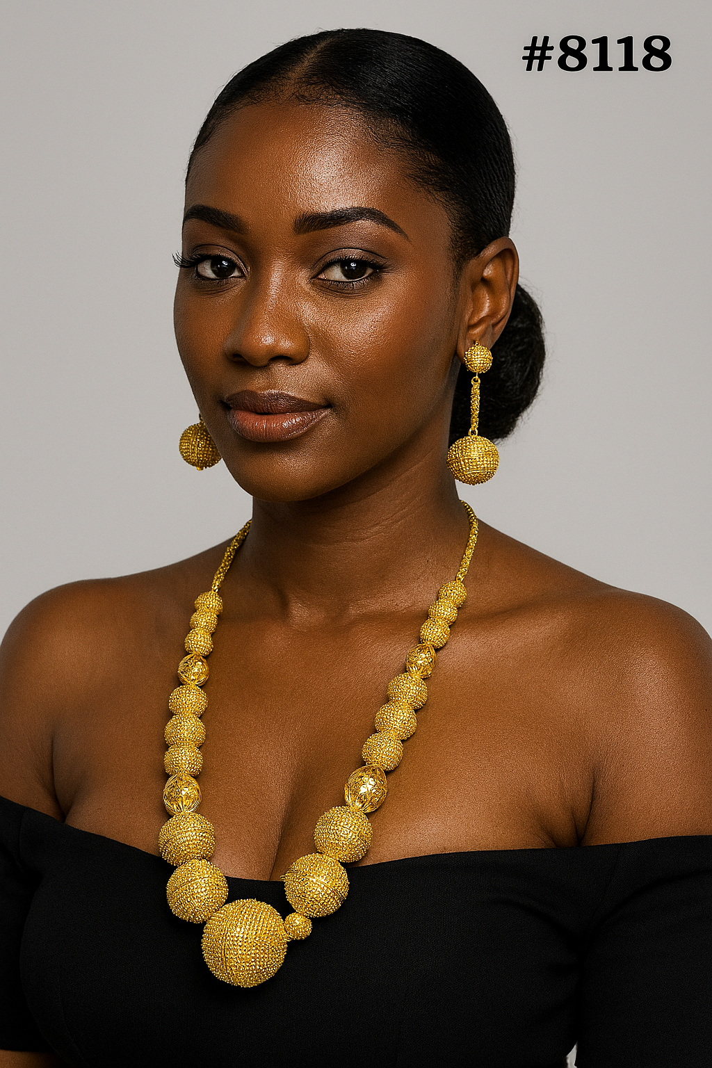 Gold Plated Long NECKLACE 5 Gram Gold Plated Jewellery PMJ Model No : 8118