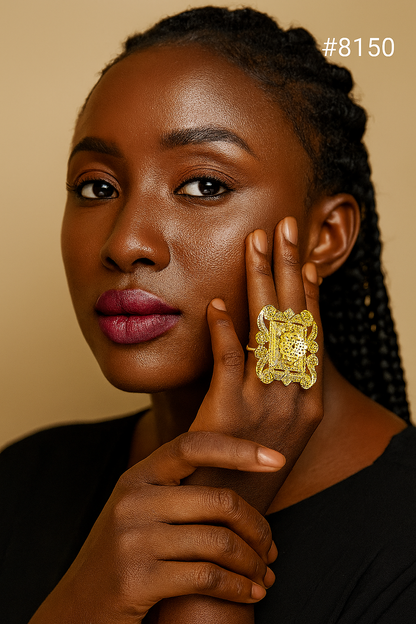 Gold Plated Finger Ring 5 Gram Gold Plated Jewellery PMJ Model No : 8150