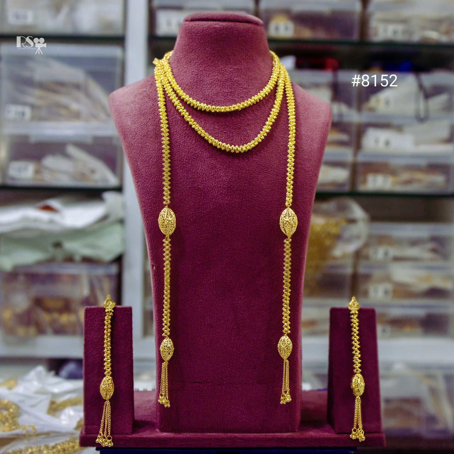 Gold Plated Long NECKLACE 5 Gram Gold Plated Jewellery PMJ Model No : 8152