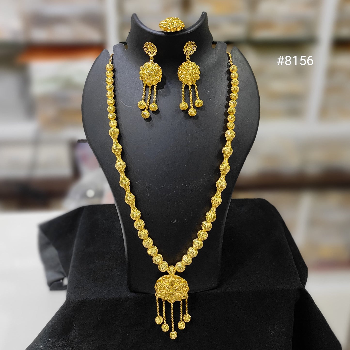 Gold Plated LONG NECKLACE 5 Gram Gold Plated Jewellery PMJ Model No : 8156