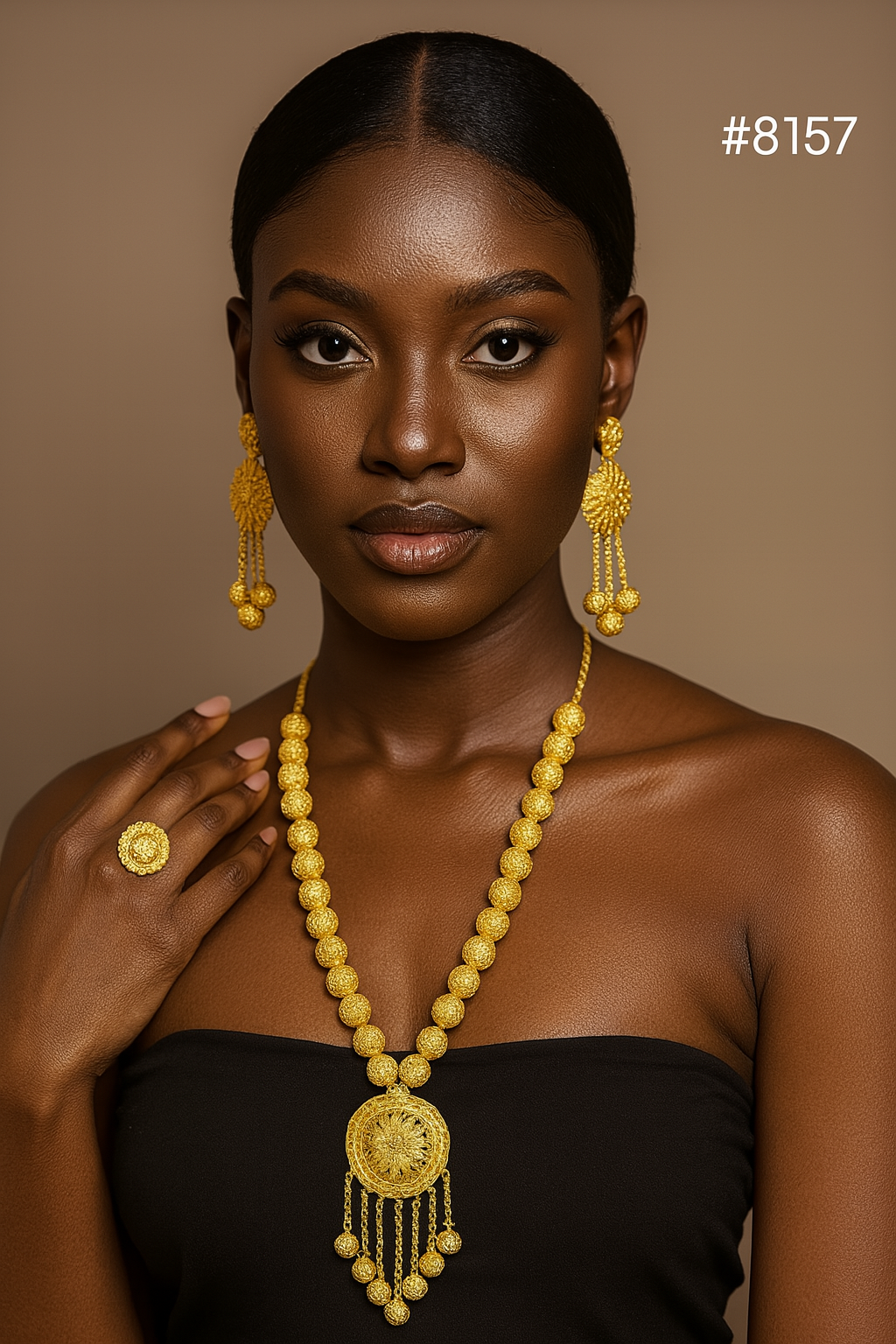 Gold Plated LONG NECKLACE 5 Gram Gold Plated Jewellery PMJ Model No : 8157