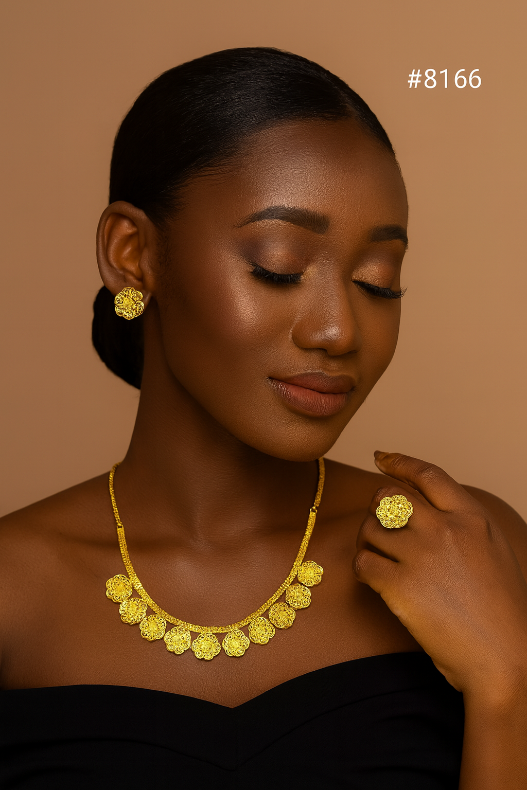 Gold Plated Short NECKLACE 5 Gram Gold Plated Jewellery PMJ Model No : 8166